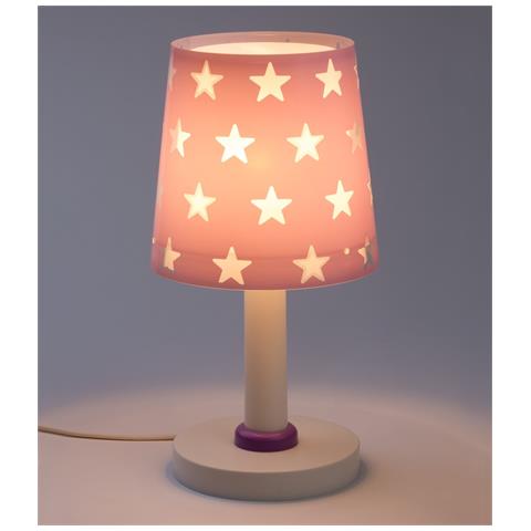 Lampada Da Comodino Per Bambini Stars Stelle Malva - Foto 2