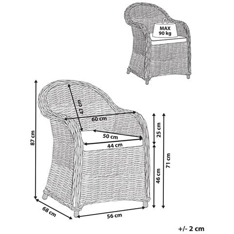 Poltrona Da Giardino Susua Ii Rattan Naturale - Foto 8