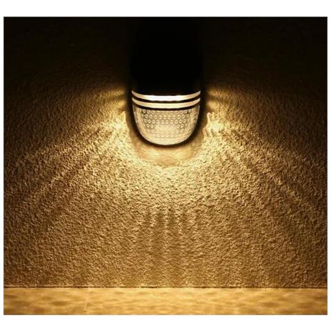 Faretto Led Pannello Solare 3 Watt Luce Calda Ricaricabile Sensore Crepuscolare - Foto 1