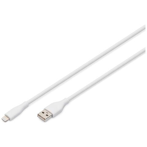 Cavo di collegamento in silicone Lightning, USB-A - Lightning 2 m, bianco - Foto 1