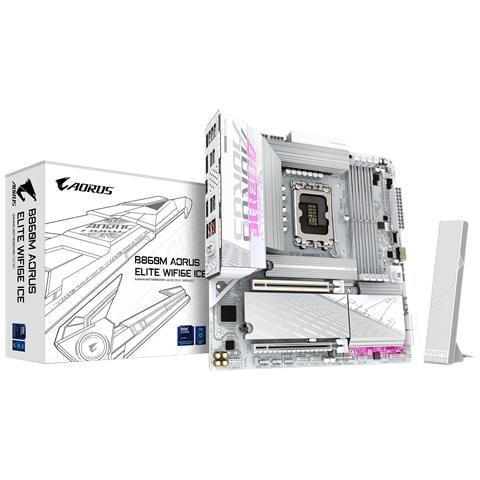 Scheda Madre B860M Aorus Elite WiFi6E ICE Socket LGA 1851 Chipset B860 Micro ATX - Foto 1