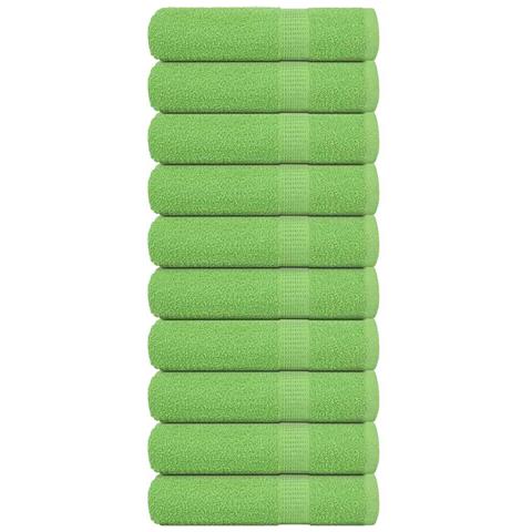 Asciugamani Da Bagno 10 Pz Verde Mela 100x150cm 360 G/m Cotone - Foto 1