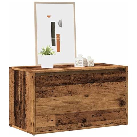Panca Ingresso 80x40x45 Cm Legno Vecchio Legno Multistrato - Foto 1