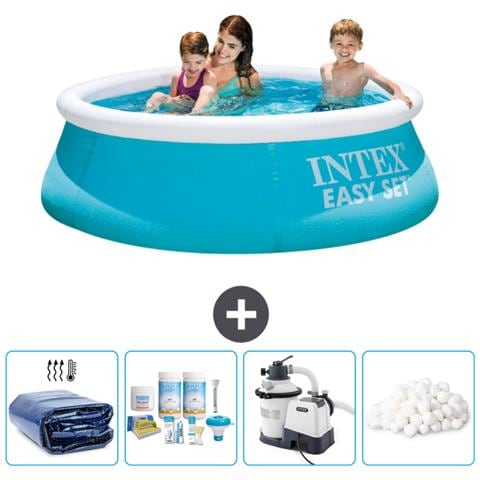 Piscina Fuori Terra - In Giro - 183x183x51 Cm - Blu - Include Accessori Coordinati Cb63 - Foto 1