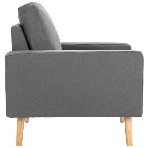 Set Di Divani 2 Pz In Tessuto Grigio Chiaro - Foto 8