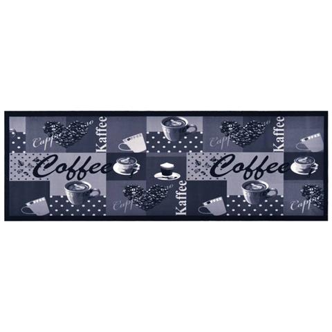 Lusso Casadino -  Tappetino Da Cucina Lavabile Caffè Blu 45x150 Cm - Foto 2