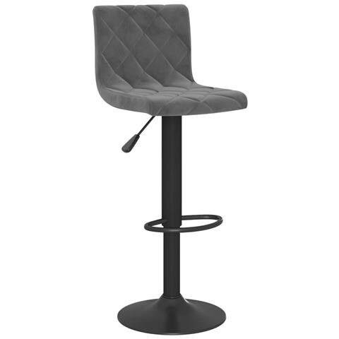 Lusso Casadino - Sedie Da Bar 2 Pz Grigio Scuro In Velluto - Foto 2