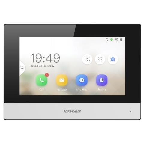 DS-KH6320Y-WTE2 sistema per video-citofono 17,8 cm (7") Nero, Argento - Foto 1