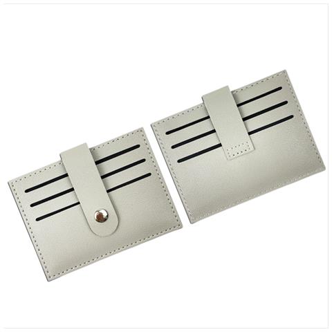 Elegante Porta Carte A 7 Scomparti In Pelle Pu A Doppia Faccia Grey - Foto 2