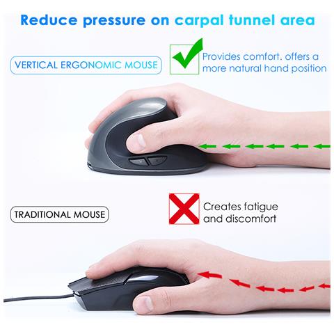 Mouse Verticale Ergonomico Ricaricabile Type-c A Doppia Modalità Grey - Foto 2