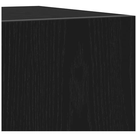 Mobile TV  con luci LED Nero Rovere 160x35x40 cm in legno ingegnerizzato - Foto 9