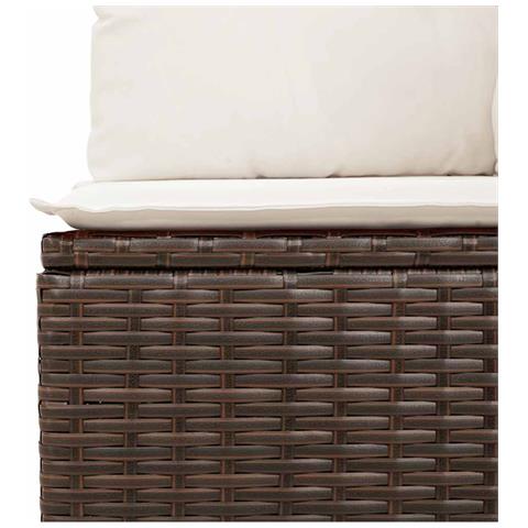 Set Divani da Giardino 8 pz con Cuscini Marrone in Polyrattan - Foto 9