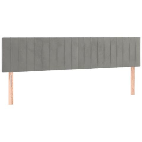 Letto a Molle Materasso e LED Grigio Chiaro 120x190 cm Velluto - Foto 9