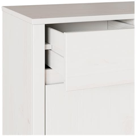 "Credenza ""DRAMMEN"" Bianca 114x43x75,5 cm in Legno Massello di Pino" - Foto 9