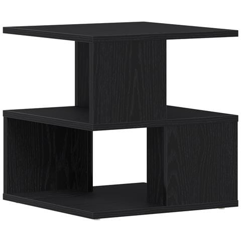 Tavolino Nero Rovere 40x40x40 cm in Legno Ingegnerizzato - Foto 1