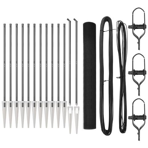 Recinzione in Filo Saldato con 13 Pali a Spillo Grigia 1.4x25 m Acciaio - Foto 1