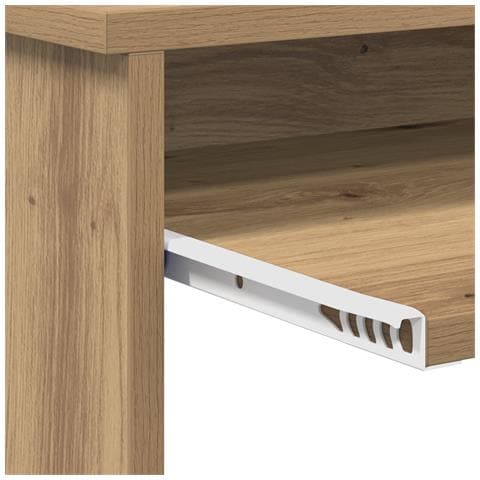 Scrivania con spazio di archiviazione in rovere artigianale 120.5x44x88.5 cm Legno ingegnerizzato - Foto 9