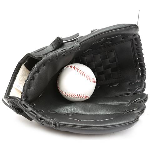 Guanto Da Softball E Hockey In Pelle Pu Ispessita Per La Protezione Delle Mani Black S - Foto 1
