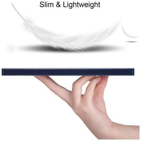 Custodia A Libro Per Tablet Teclast P25t 10"" Girevole A 360° Blu Navy - Foto 2