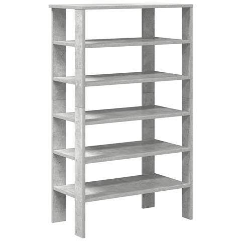 Scarpiera Grigio Cemento 61x32x105 cm in Truciolato - Foto 1