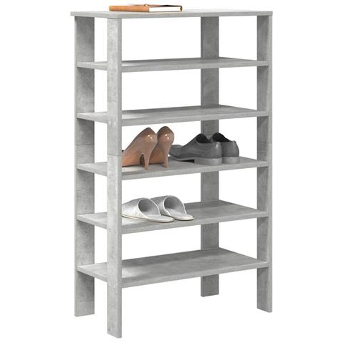 Scarpiera Grigio Cemento 61x32x105 cm in Truciolato - Foto 2