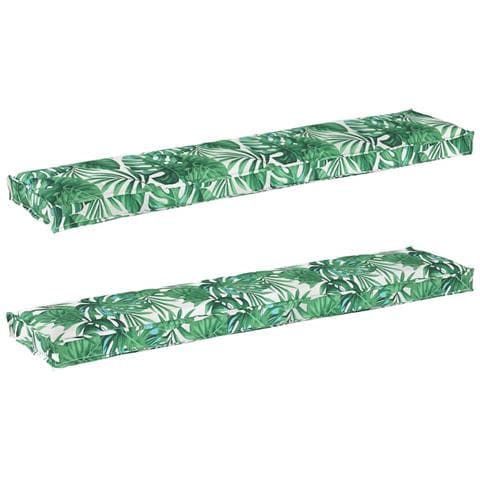 Set di Cuscini per Pallet 2 pcs Motivo a foglia 180 x 40 x 8 cm - Foto 1