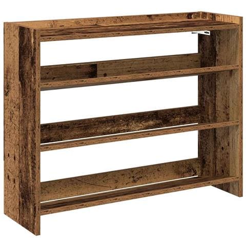 Scarpiera Legno Antico 80x25x62 cm in Legno Multistrato - Foto 1