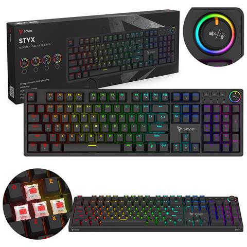STYX Outemu Red tastiera Gaming USB QWERTY US International Nero - Foto 1