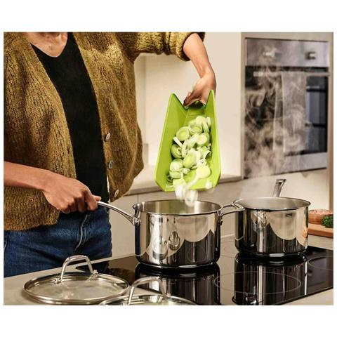 Tagliere Pieghevole Verde Chop2pot Plus Multifunzione Per Tagliare Tritare E Servire Base Antiscivolo Resistente Lavabile In Lavastoviglie Design Compatto E Pieghevole - Foto 6