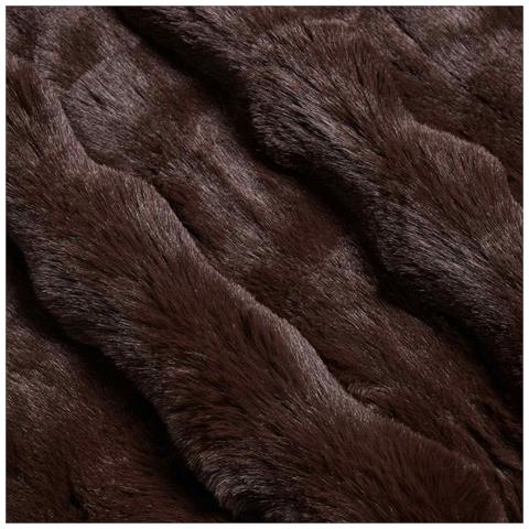 Coperta in Pelliccia di Coniglio Finta 4 pcs Cammello - Foto 9