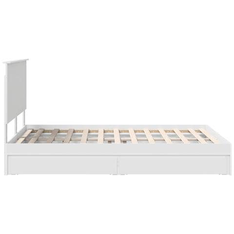 Letto con Contenitore Bianco 160 x 200 cm Legno multistrato - Foto 9