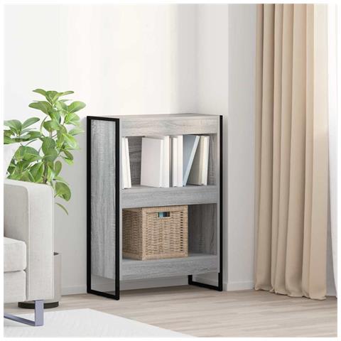 Armadio per Libri Grigio Sonoma 80 x 30 x 155 cm - Foto 2