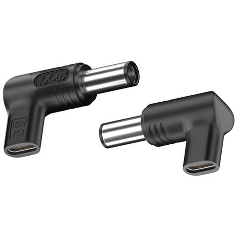 Adattatore Angolato Emulatore Pd 2-pack Usb-c Femmina A 7.4x5.0mm Maschio 20v, 100w, Compatibile Con Hp - Foto 1
