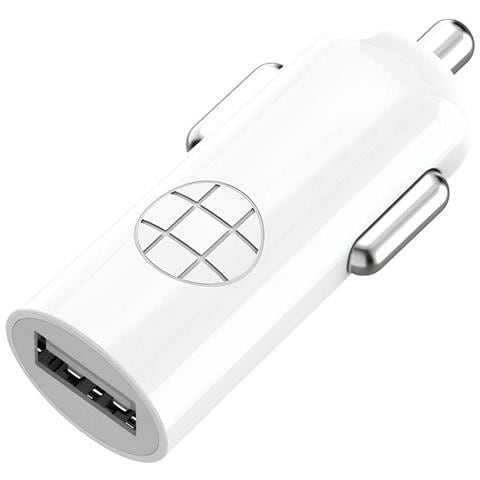 Caricatore Auto Usb 12w Led Con Cavo Usb / Usb-c Da 1,2 M, Bianco - Foto 2
