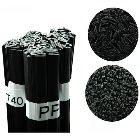 Saldatura Plastica Pp+t40 Nero 100g - Alta Qualità, Granuli Puri | Drut 42 Cm, Temperatura 270-340°c | Per Auto, Cruscotti, Paraurti - Foto 1