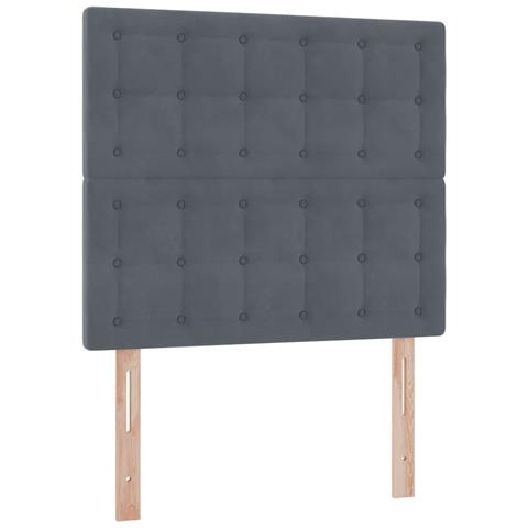 Letto con contenitore e materasso Grigio scuro 100 x 200 cm - Foto 9