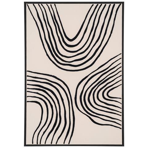 Stampa Su Tela Lipari No. 2 — Nero E Beige 60×90 Cm - Foto 1