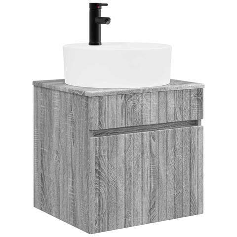 Mobile lavabo da parete Sonoma grigio 49 x 44,5 x 65 cm - Foto 1