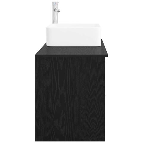 Set di mobili per il bagno 2 pcs Rovere Nero - Foto 8