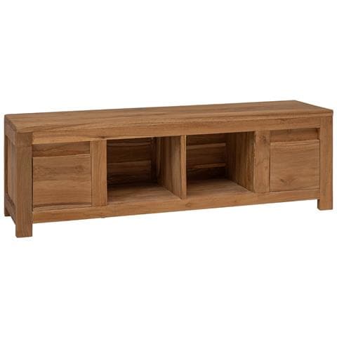 Mobile TV 110 x 30 x 35 cm Naturale Legno di teak solido - Foto 1