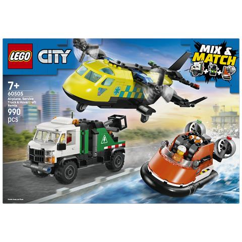 City 60505 3 in 1 Remix Aereo, Camion di Servizio e Hovercraft, Kit Veicoli Giocattolo con 3 Minifigure, Idea Regalo 7+ - Foto 24