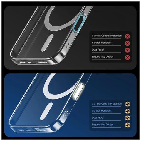 Skaidrus Flexair Hybrid Cc Magsafe Custodia Per Iphone 16 - Foto 1