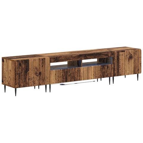 Mobile TV LED a 5 pezzi Legno antico Legno ingegnerizzato - Foto 1