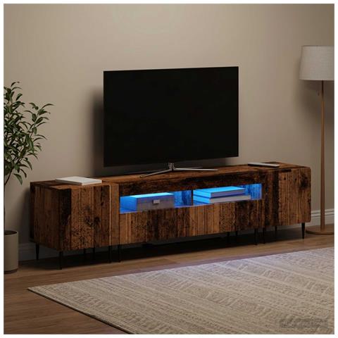 Mobile TV LED a 5 pezzi Legno antico Legno ingegnerizzato - Foto 8