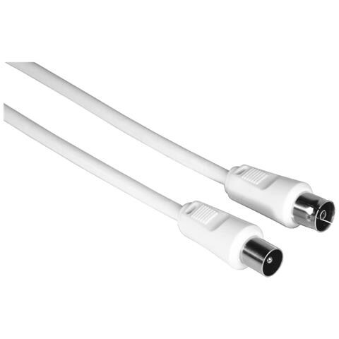 Cavo antenna M /F, 75 dB, 1,5 metri, bianco, sfuso (25 pzz.) - Foto 1