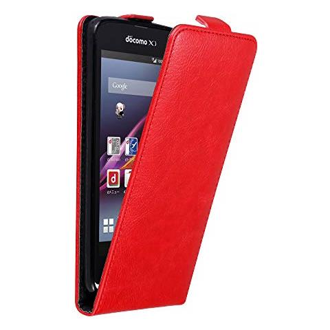 Custodia Compatibile Con Sony Xperia Z1 Compact In Rosso Mela - Coperchio Protettivo In Design Flip Con Chiusura Magnetica - Foto 1