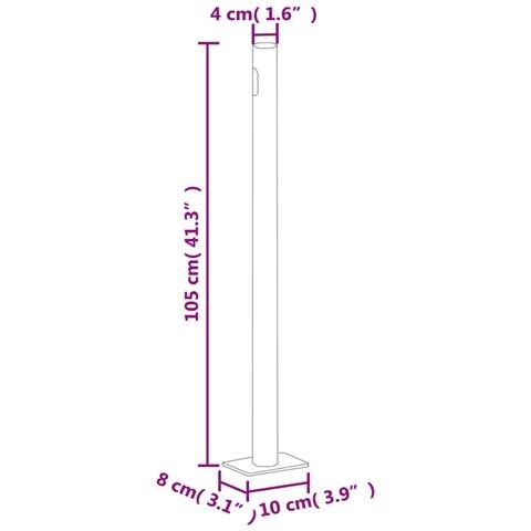 Tenda Laterale Retrattile per Patio 170x300 cm Crema - Foto 2