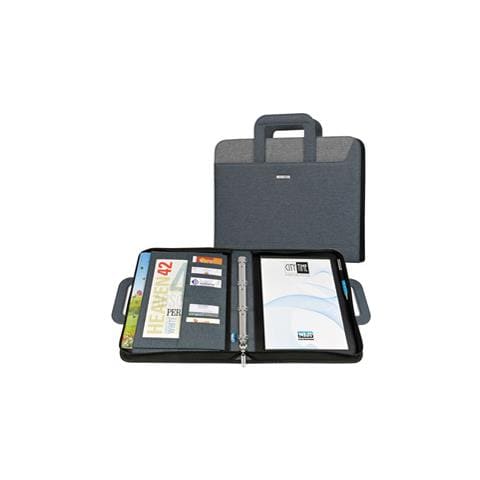 Cartella Portablocco C / manici Nero / grigio Dim. 28.5x36cm City Time - Foto 1