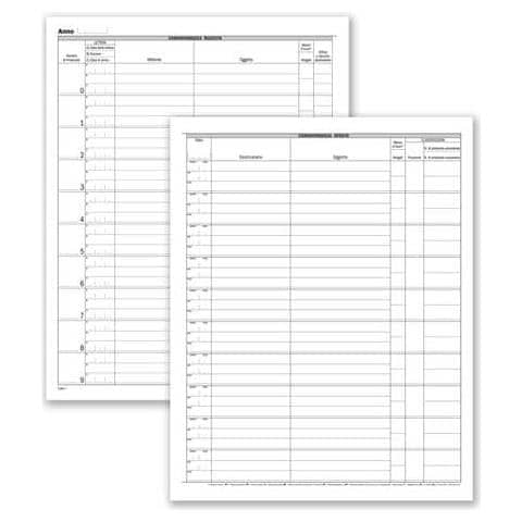 Registro Corrispondenza Arrivo / partenza 100 Pg - 31x24,5 Cm Du13800000 - Foto 1