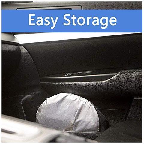 Parabrezza Car Schermo Di Sun - Blocchi Raggi Uv Visiera Protector Parasole Mantenere La Calma Veicoli E Il Danno Libero Adatto Parabrezza Di Varie Dimensioni (150 X 80 Cm) - Foto 4